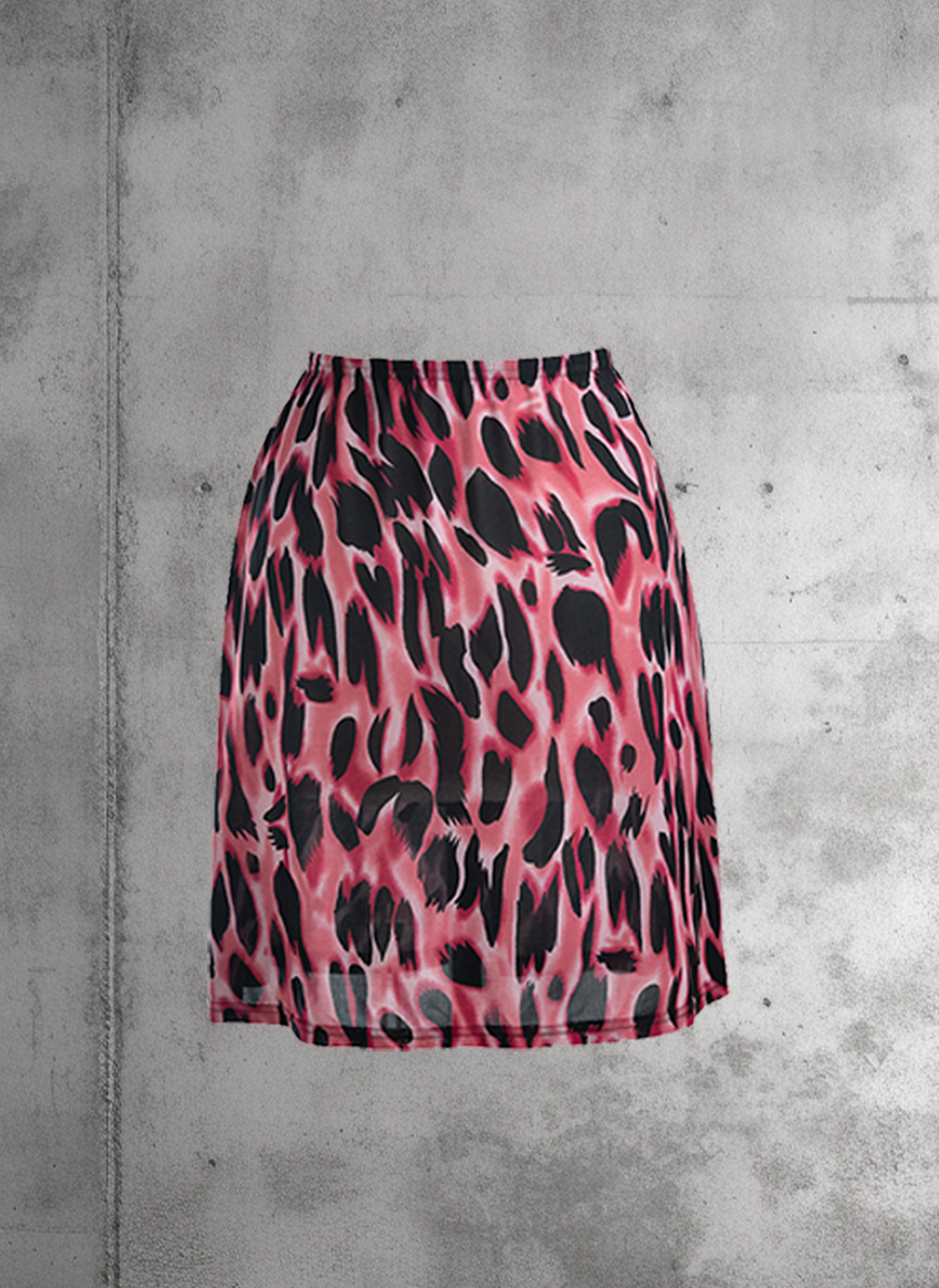 Canada made slip skirt with cheetah print