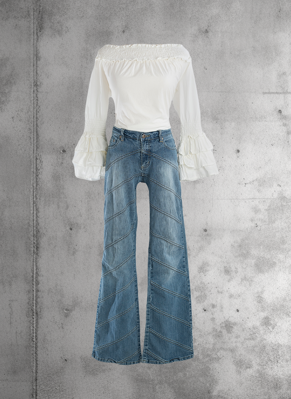 Vintage Candian cowboy blouse and jeans